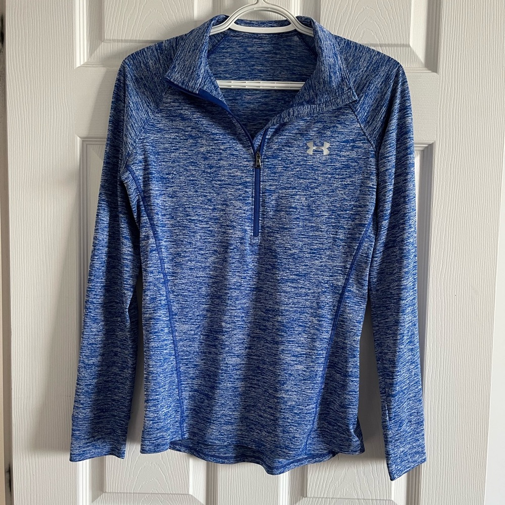 Under Armour Women's Heathered Blue Long Sleeve Tee